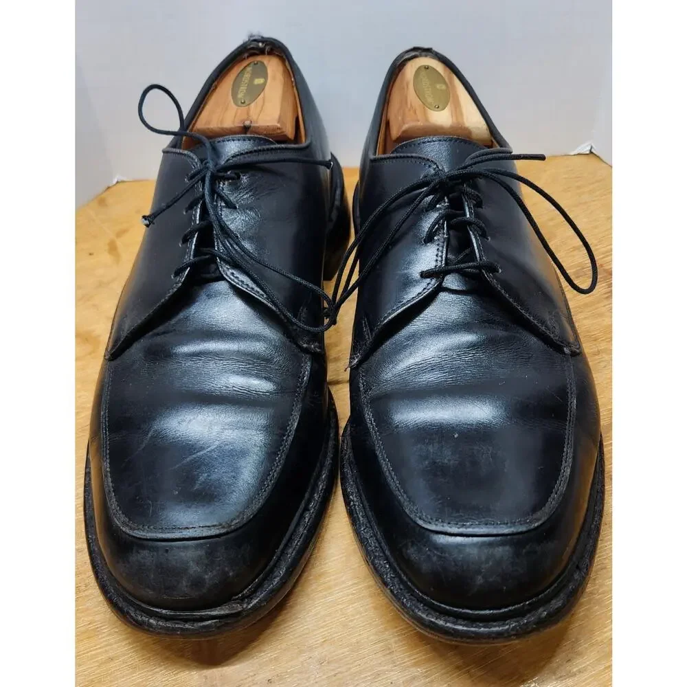 Allen Edmonds Brentwood black leather‎ Oxfords US 11D USA Made Needs Work Used